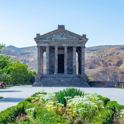 Summer day at Garni temple in Armenia